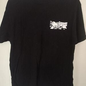 Stussy Black Tee with White Graphic